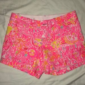 LILLY PULITZER PINK PATTERNED SHORTS